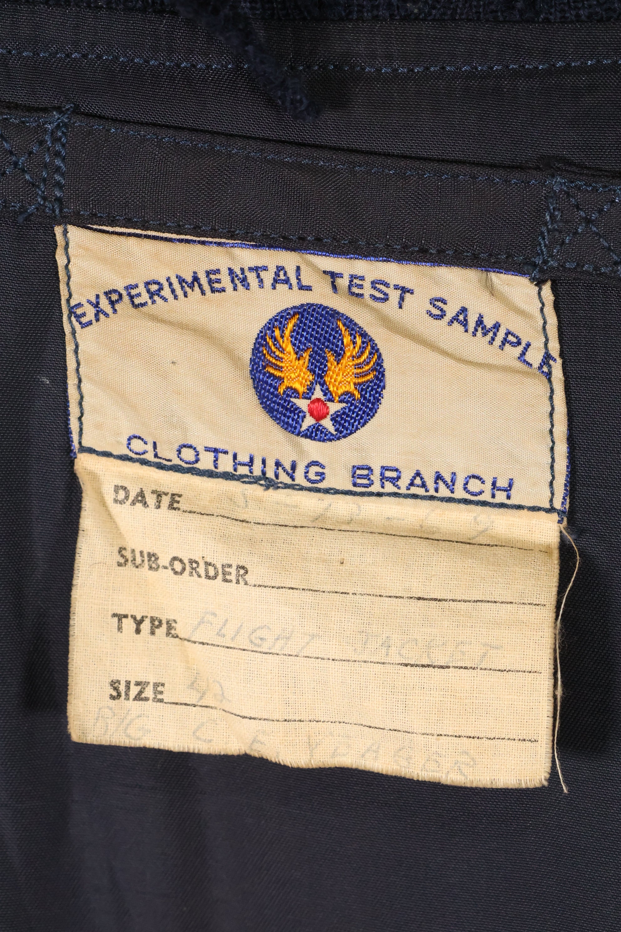 1969年　チャック・イエーガー空軍少将　テストサンプルブランチ製　フライトジャケット　徽章付