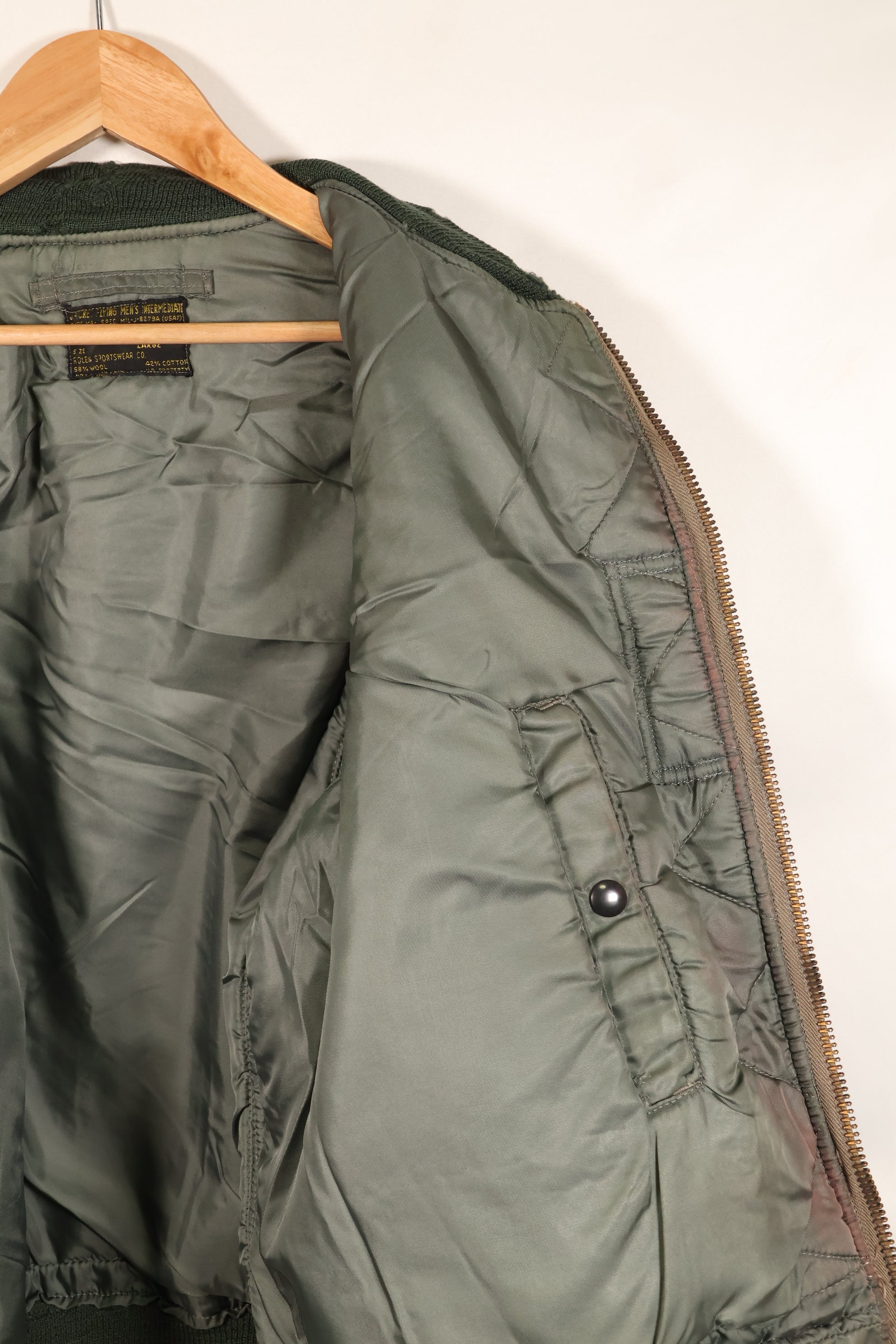 1950s LARGE U.S. Air Force Early Model MA-1 Flight Jacket, Intermediate, Used, Grade B