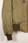 1940s, estimated age 38–40, U.S. Army Air Forces (USAAF) B-15A flight jacket, modified with shearling, used