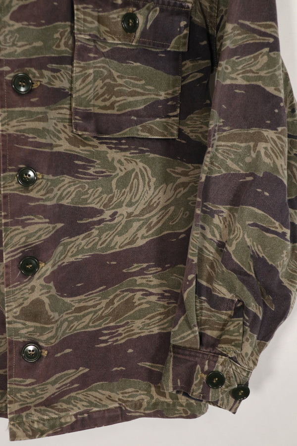 Replica MASH Osaka made silver tiger stripe Asian cut shirt, used, faded.