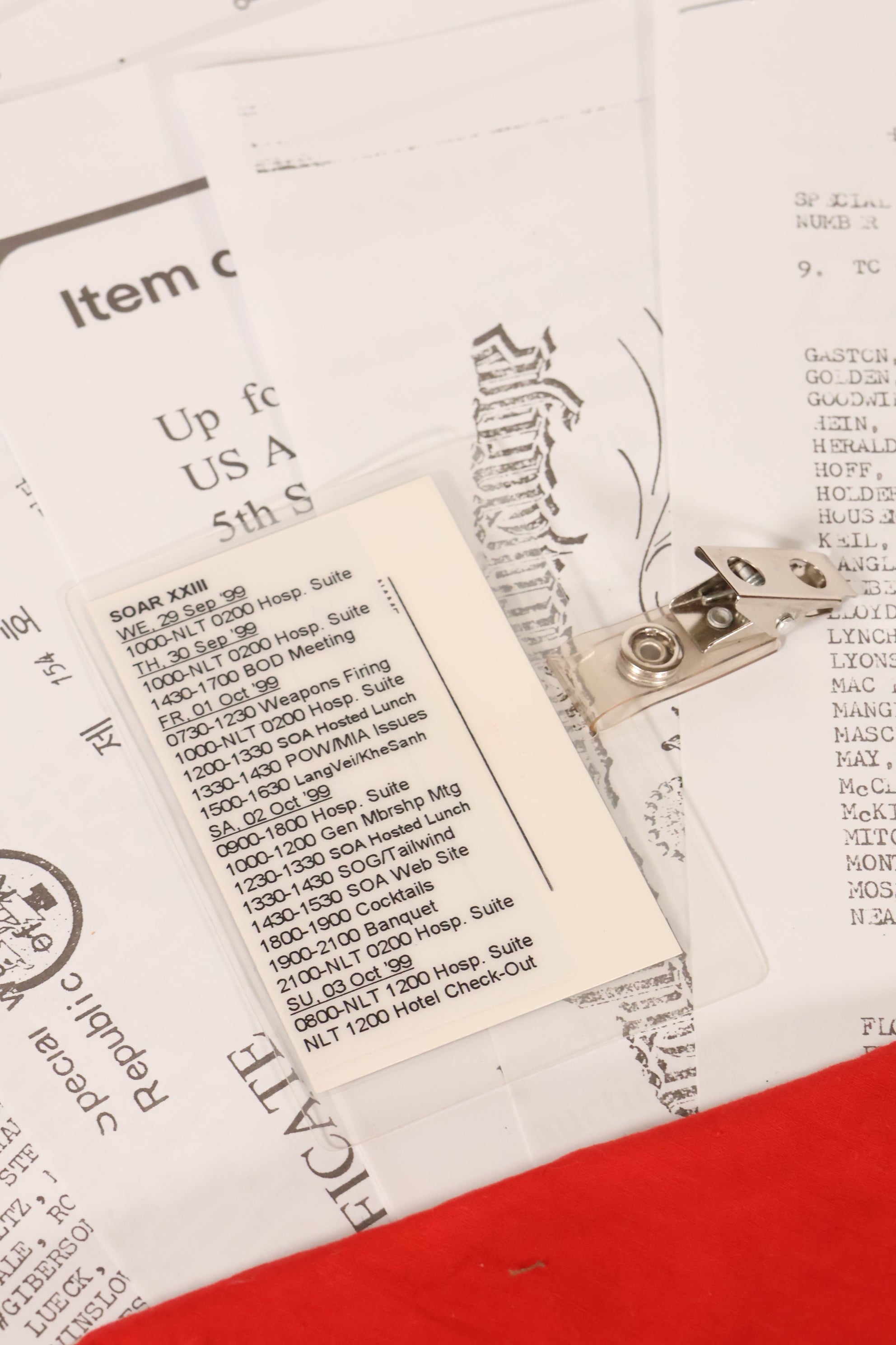 1960年代　元CCS　MACV SOG隊員　スカーフ　ドキュメント　グルーピング