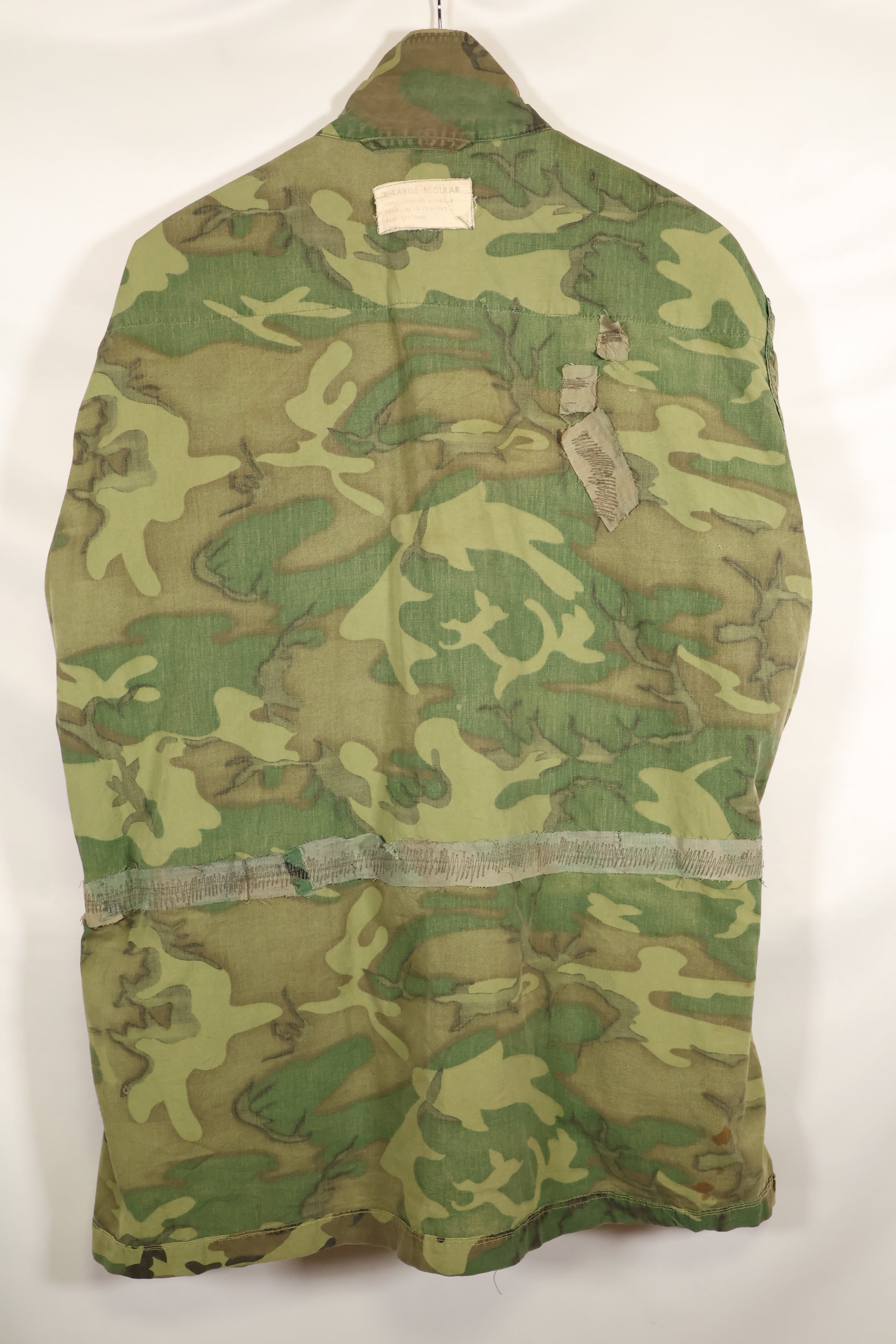 1966〜67年頃　X-L-R　ノンリップストップ　初期プリント　ERDL　ファティーグジャケット　中古品