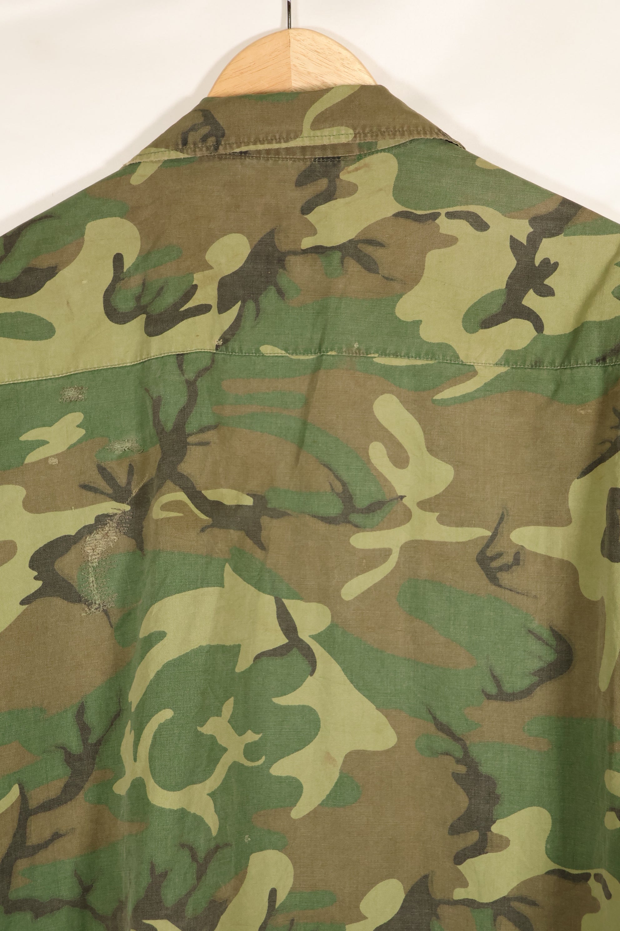 1966〜67年頃　X-L-R　ノンリップストップ　初期プリント　ERDL　ファティーグジャケット　中古品