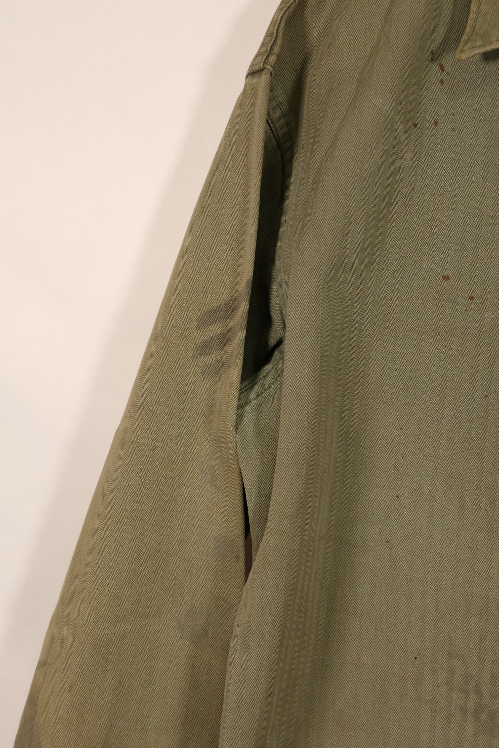 実物　WWII アメリカ海兵隊　USMC　P41　HBTジャケット　レアボタン付　中古品