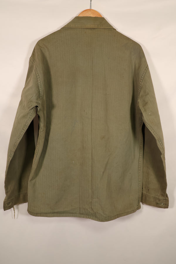 実物　WWII アメリカ海兵隊　USMC　P41　HBTジャケット　レアボタン付　中古品