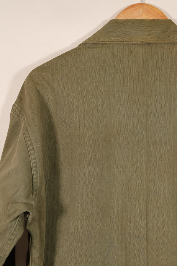 実物　WWII アメリカ海兵隊　USMC　P41　HBTジャケット　レアボタン付　中古品