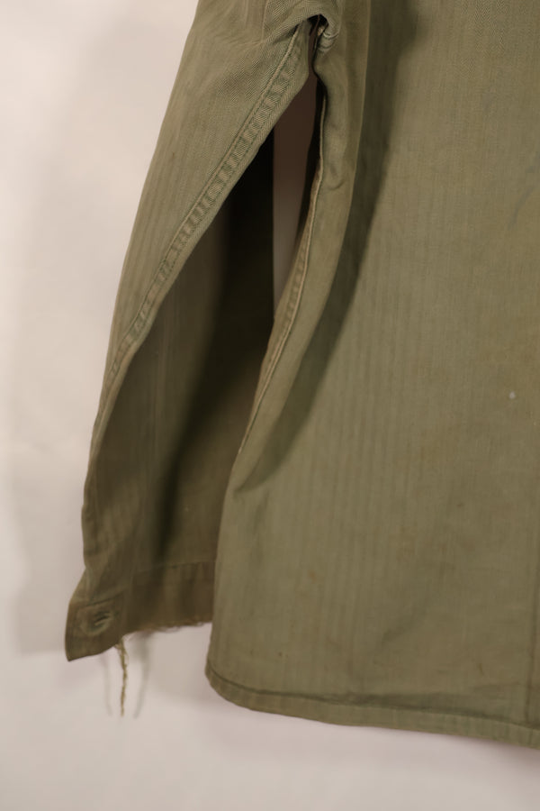 実物　WWII アメリカ海兵隊　USMC　P41　HBTジャケット　レアボタン付　中古品