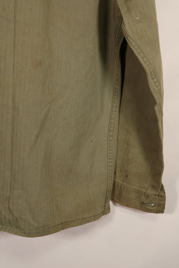 実物　WWII アメリカ海兵隊　USMC　P41　HBTジャケット　レアボタン付　中古品