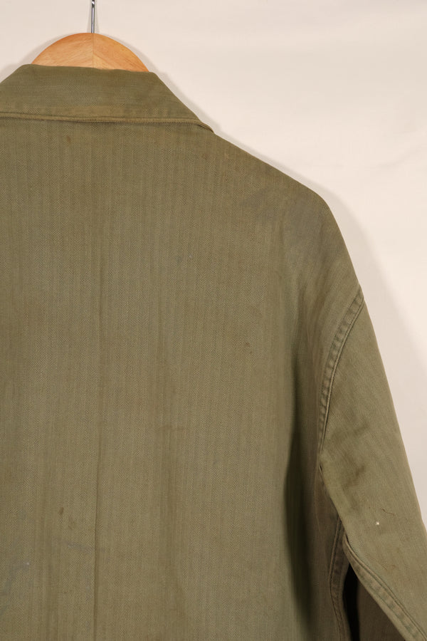 実物　WWII アメリカ海兵隊　USMC　P41　HBTジャケット　レアボタン付　中古品