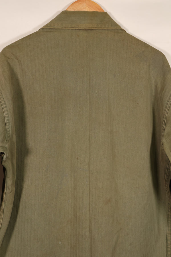 実物　WWII アメリカ海兵隊　USMC　P41　HBTジャケット　レアボタン付　中古品