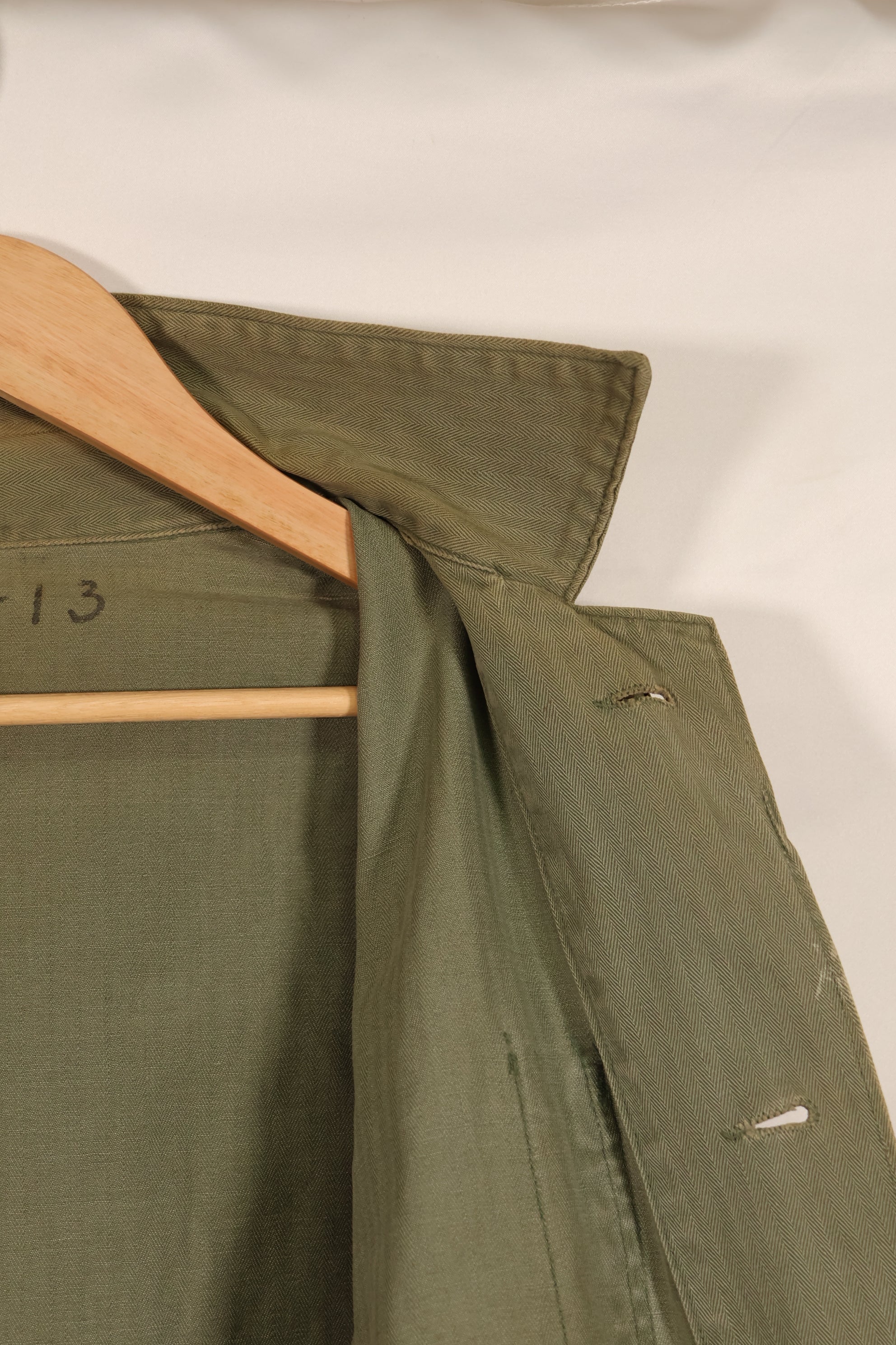 実物　WWII アメリカ海兵隊　USMC　P41　HBTジャケット　レアボタン付　中古品