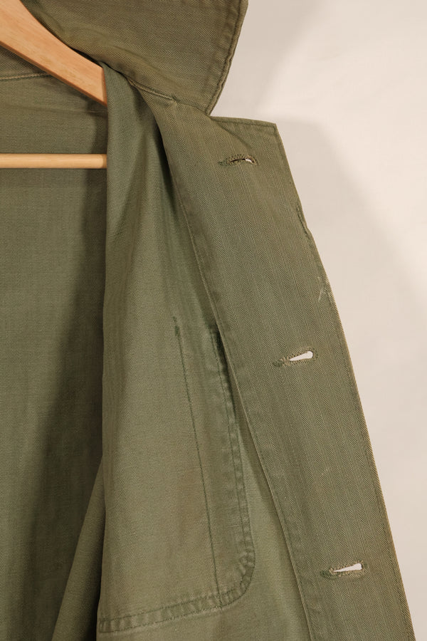 実物　WWII アメリカ海兵隊　USMC　P41　HBTジャケット　レアボタン付　中古品