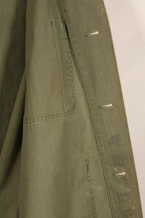 実物　WWII アメリカ海兵隊　USMC　P41　HBTジャケット　レアボタン付　中古品