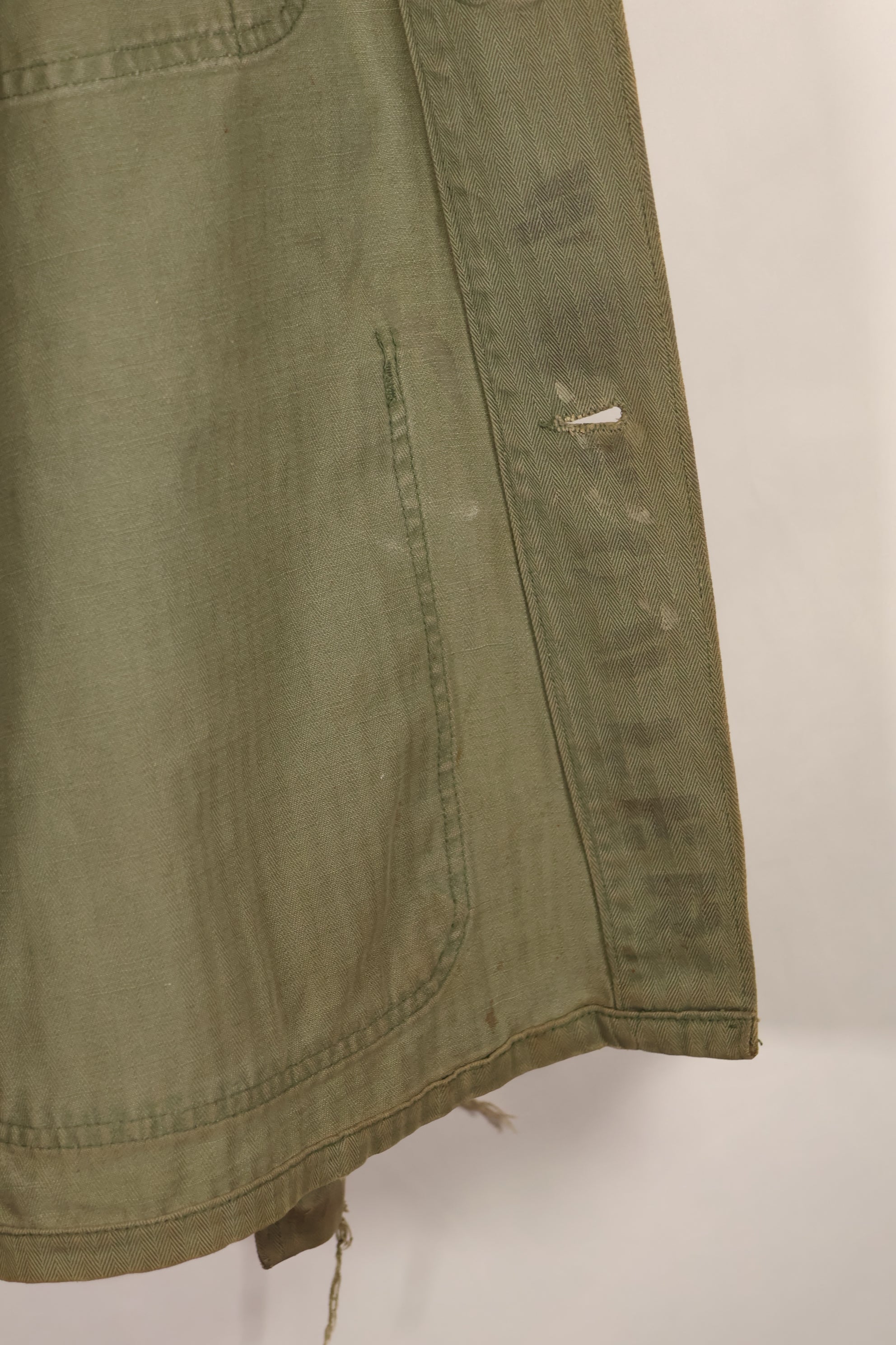 実物　WWII アメリカ海兵隊　USMC　P41　HBTジャケット　レアボタン付　中古品