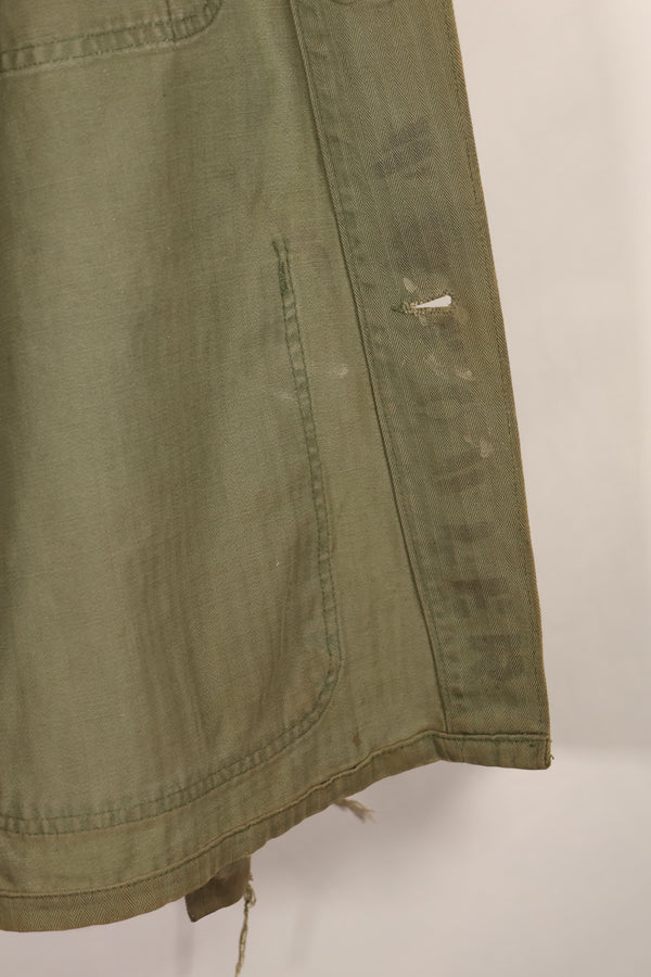 実物　WWII アメリカ海兵隊　USMC　P41　HBTジャケット　レアボタン付　中古品