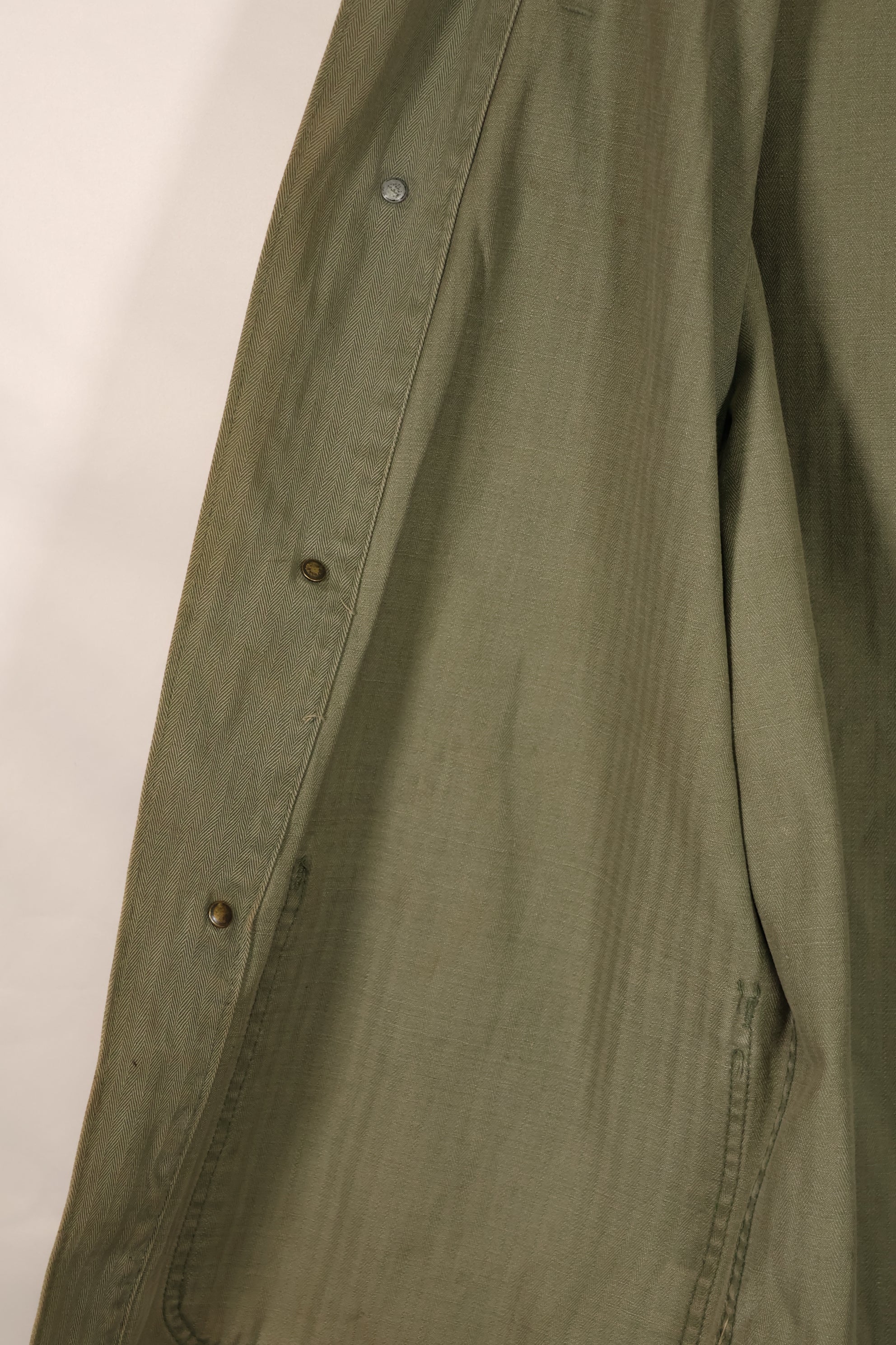 実物　WWII アメリカ海兵隊　USMC　P41　HBTジャケット　レアボタン付　中古品