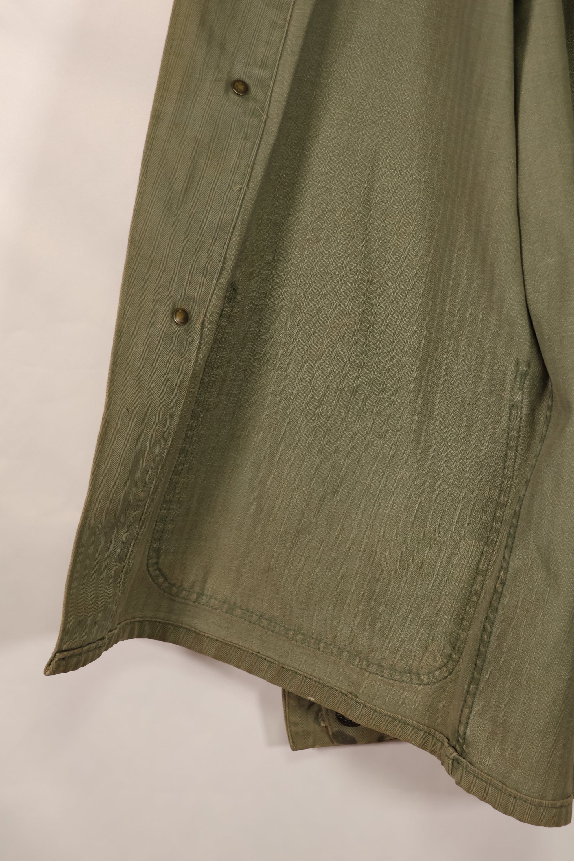 実物　WWII アメリカ海兵隊　USMC　P41　HBTジャケット　レアボタン付　中古品