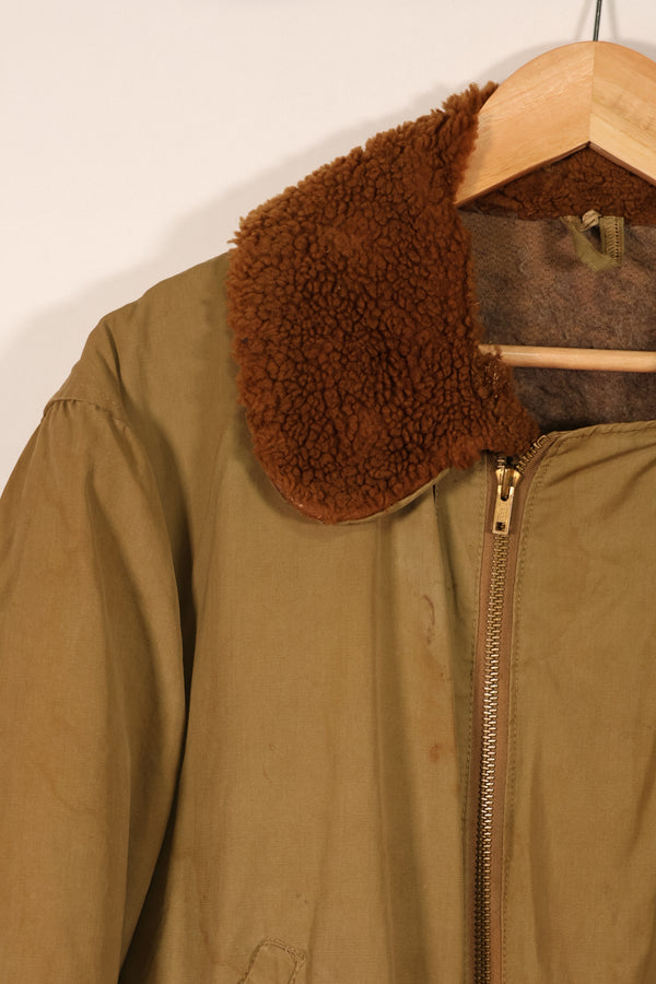 実物　1940年代　アメリカ陸軍航空隊　USAAF　B-15　フライトジャケット　ラベルなし　中古品