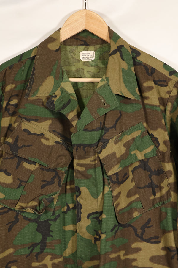 実物　1969年製　M-S　リップストップ　ERDL ファティーグジャケット　ブラウンリーフ  中古品