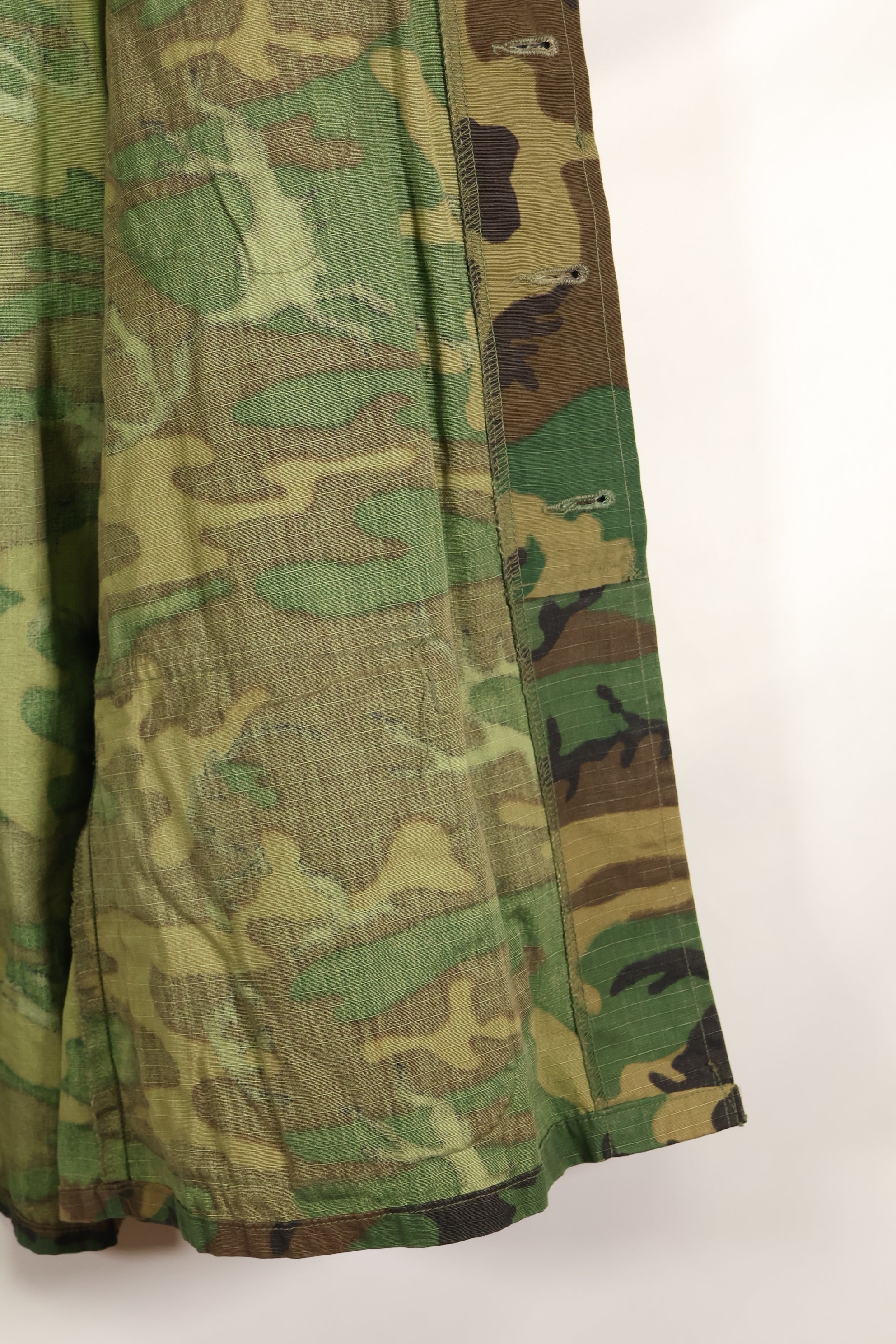 実物　1969年製　M-S　リップストップ　ERDL ファティーグジャケット　ブラウンリーフ  中古品