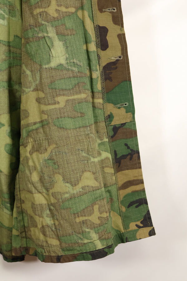 実物　1969年製　M-S　リップストップ　ERDL ファティーグジャケット　ブラウンリーフ  中古品