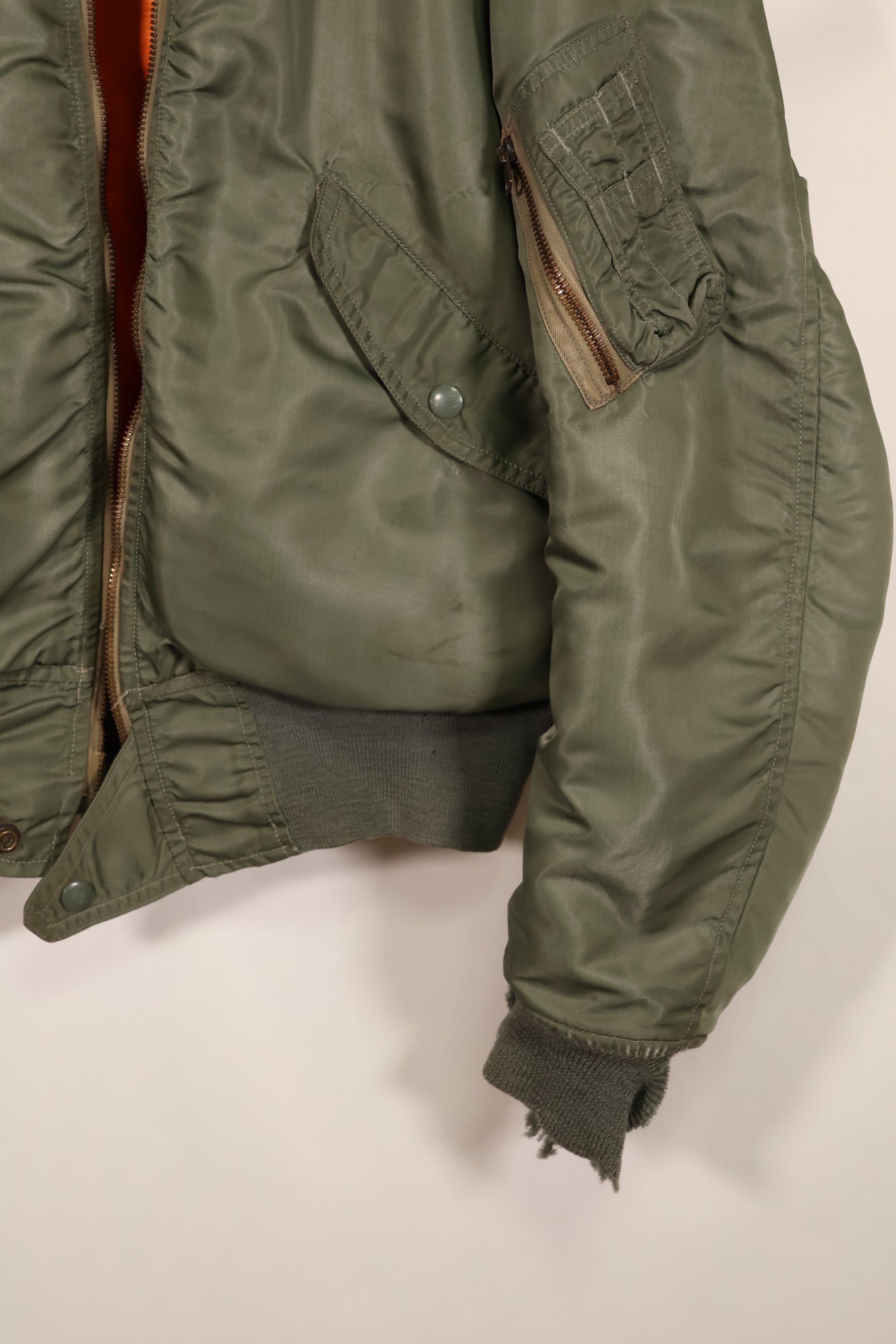 実物　1960年代初期　USAF L2-B フライトジャケット　リブ破損あり　ジッパースライダーなし