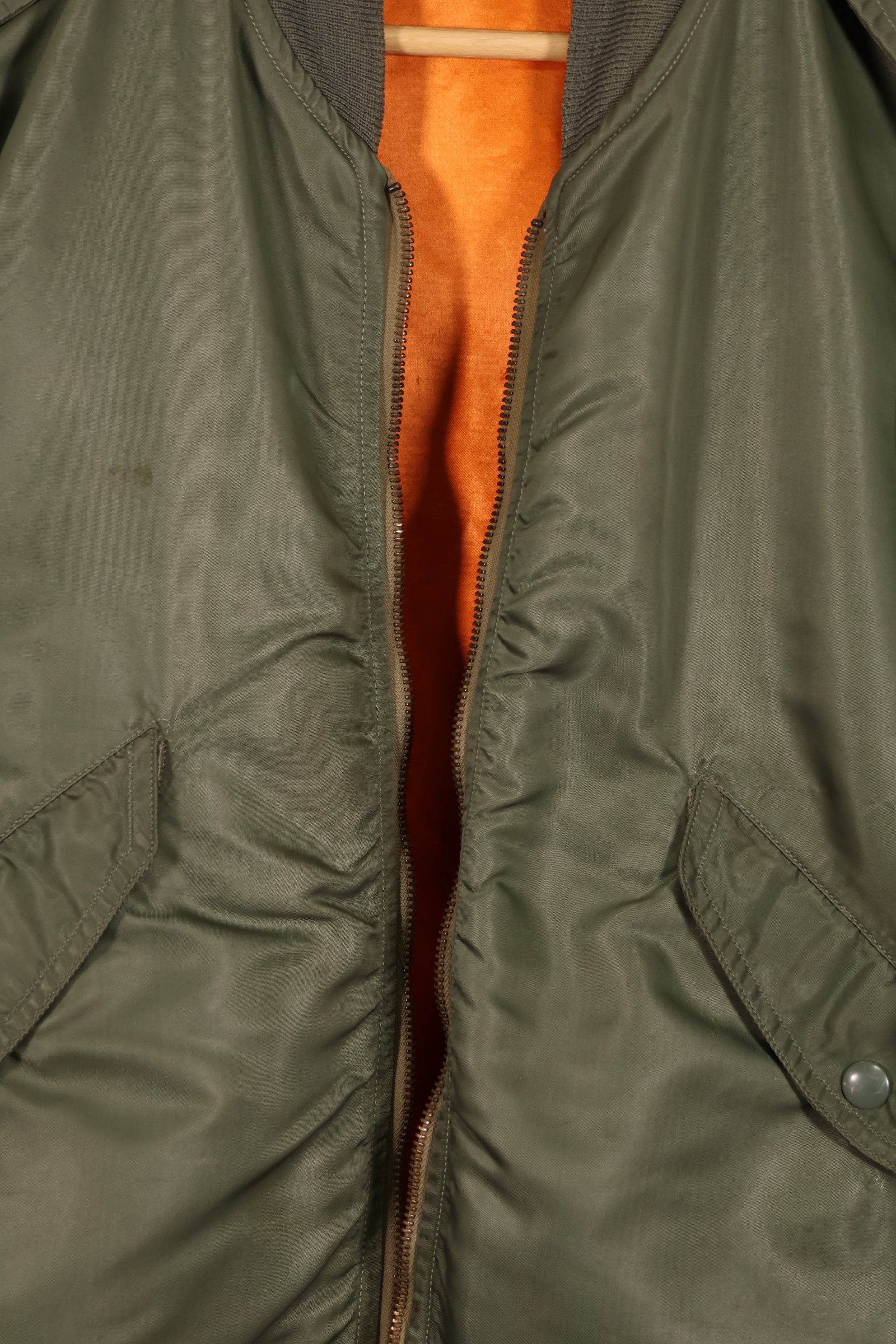 実物　1960年代初期　USAF L2-B フライトジャケット　リブ破損あり　ジッパースライダーなし