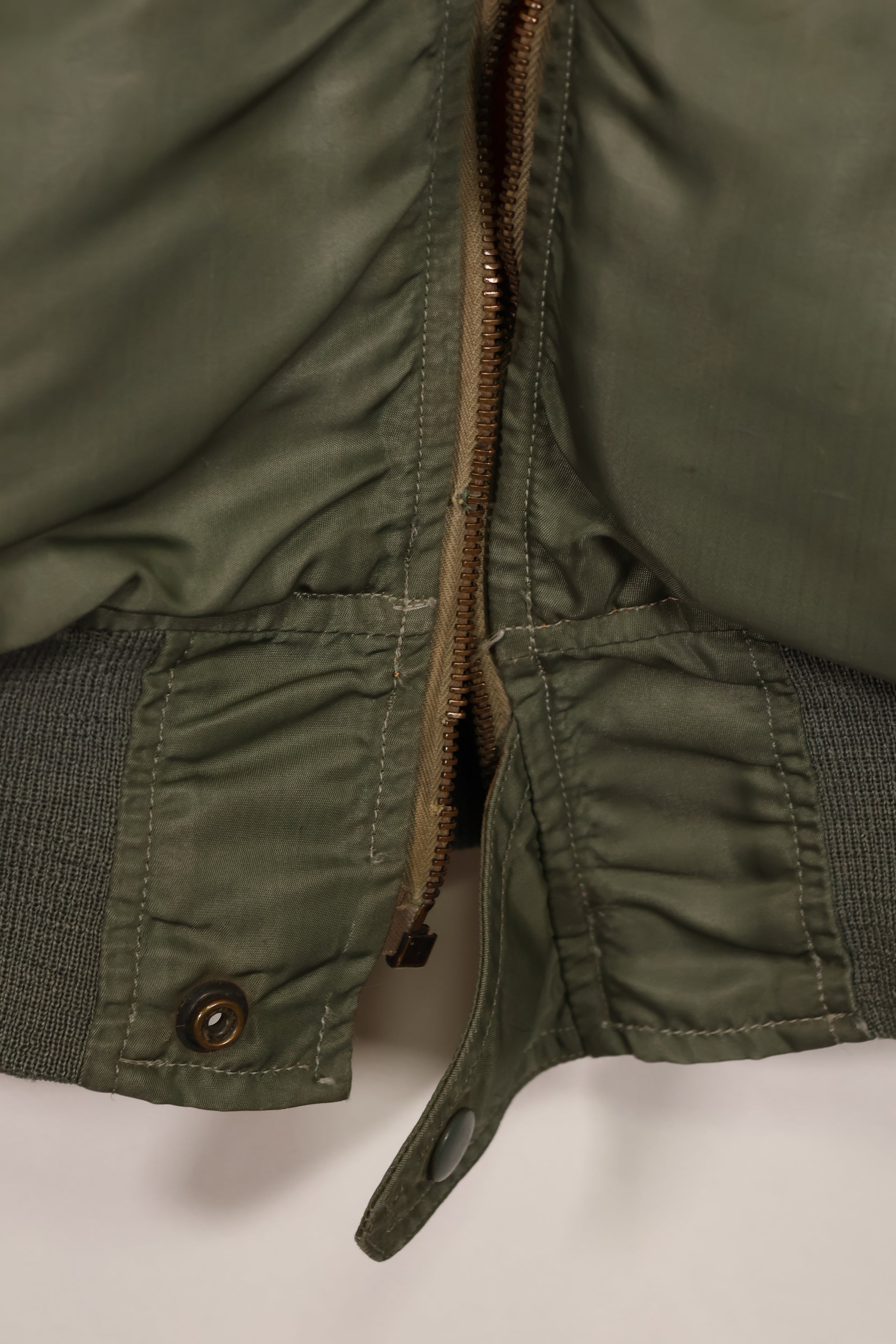 実物　1960年代初期　USAF L2-B フライトジャケット　リブ破損あり　ジッパースライダーなし