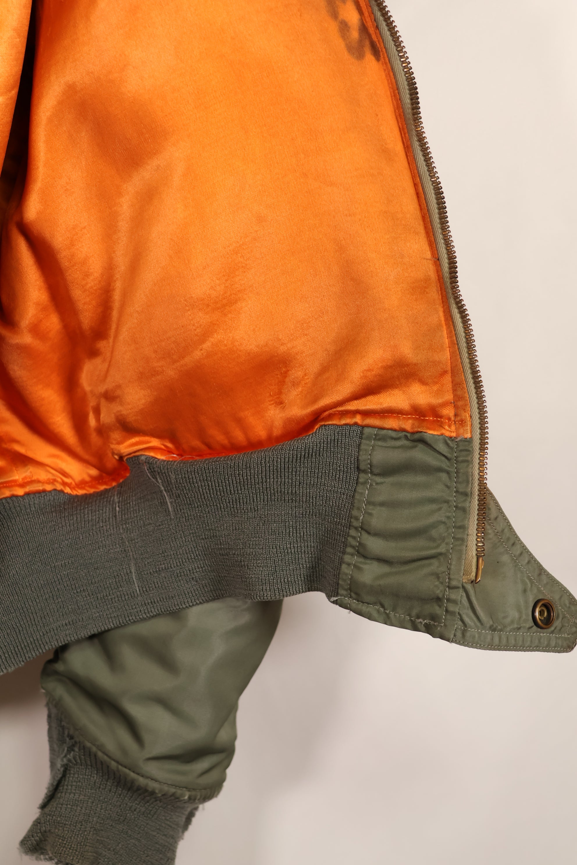 実物　1960年代初期　USAF L2-B フライトジャケット　リブ破損あり　ジッパースライダーなし