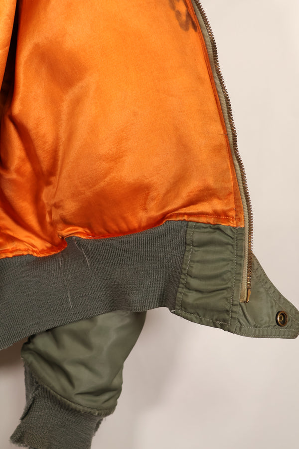 実物　1960年代初期　USAF L2-B フライトジャケット　リブ破損あり　ジッパースライダーなし