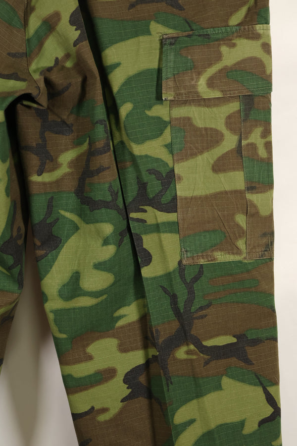 1968年契約　リップストップ　ERDL迷彩　ジャングルファティーグ　パンツ　M-R　状態良い　中古品