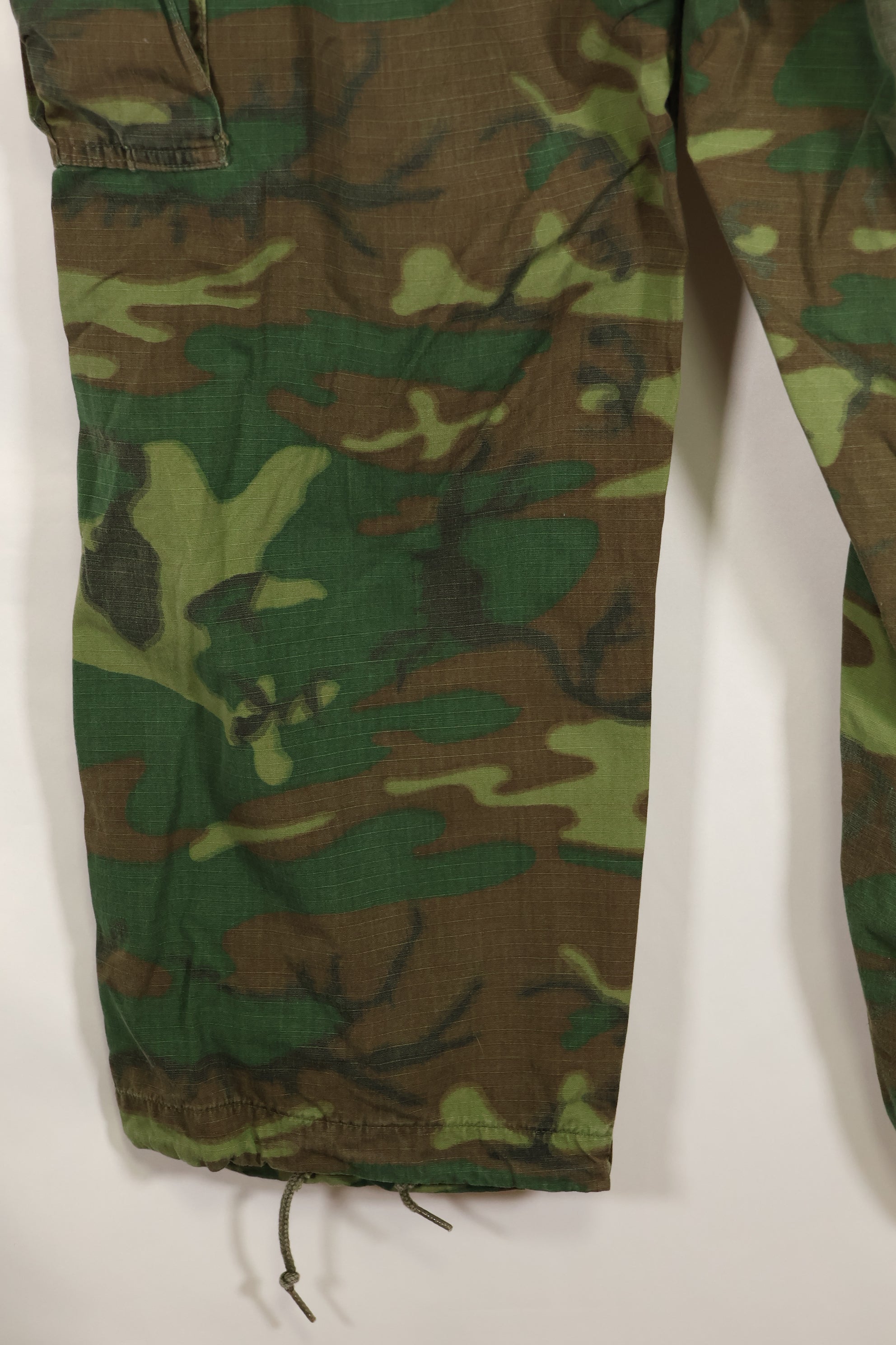 1969年契約　M-S　リップストップ　ERDL迷彩　ジャングルファティーグ　パンツ　褪色あり　中古品