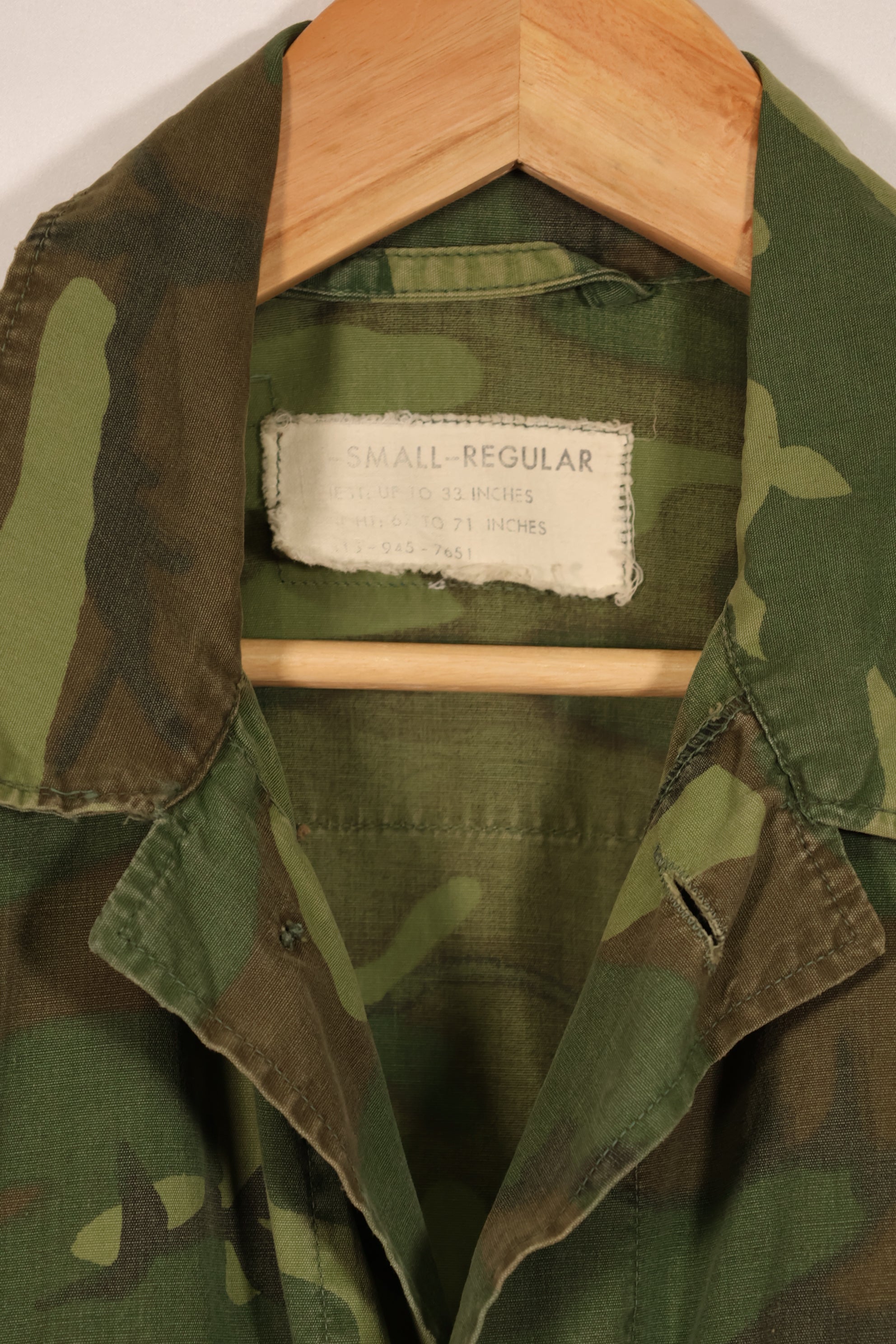 実物　1966年〜1967年　レア品　ローカル改造　フライトスーツ　ERDL 初期プリント