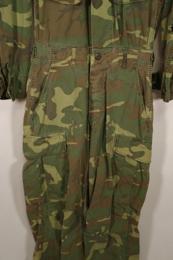 実物　1966年〜1967年　レア品　ローカル改造　フライトスーツ　ERDL 初期プリント