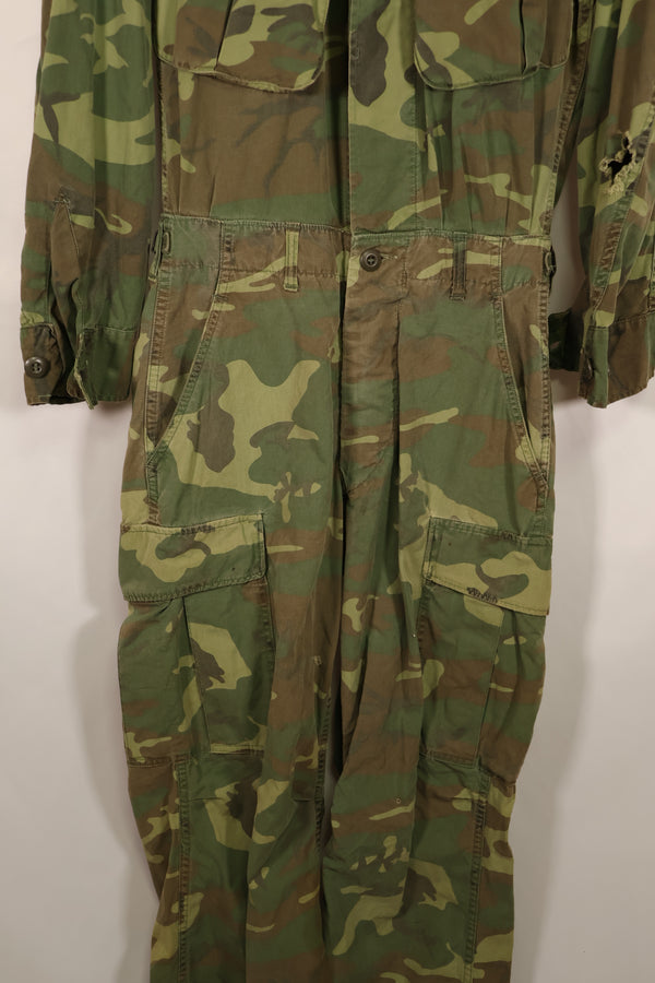 実物　1966年〜1967年　レア品　ローカル改造　フライトスーツ　ERDL 初期プリント