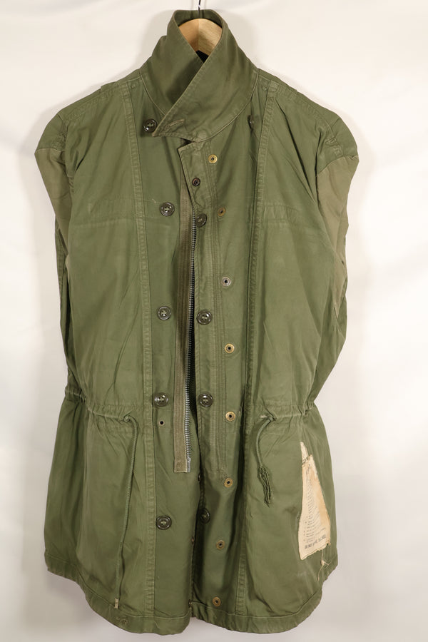 1960 Contract S-S U.S. Army M51 Field Jacket, stained, used.