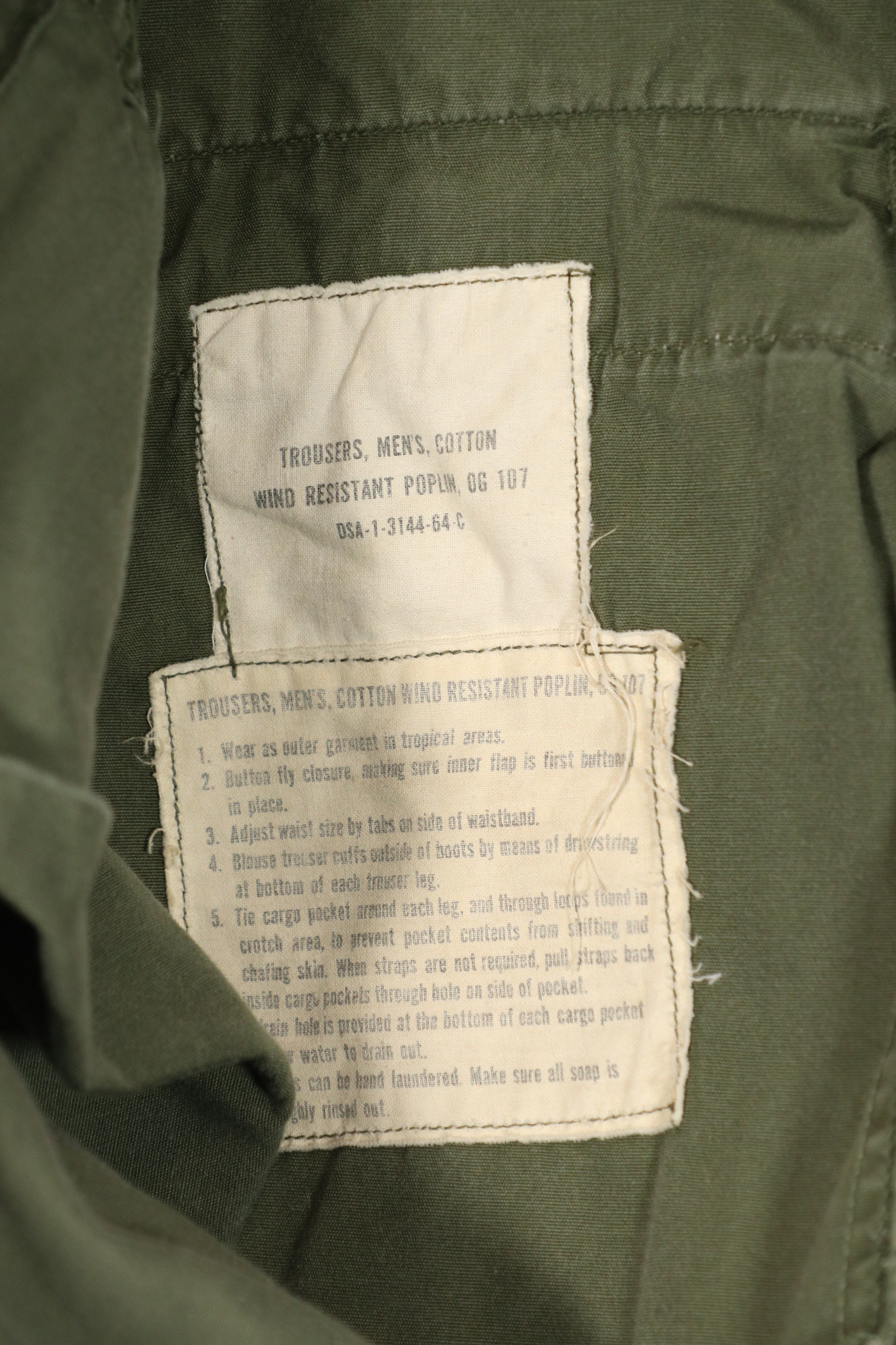 正品 1964 年第一代丛林迷彩中士裤，二手，成色：B