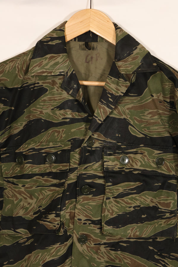 1960年代　半袖カスタム　シルバータイガー　タイガーストライプシャツ　US-M　状態良い　中古品