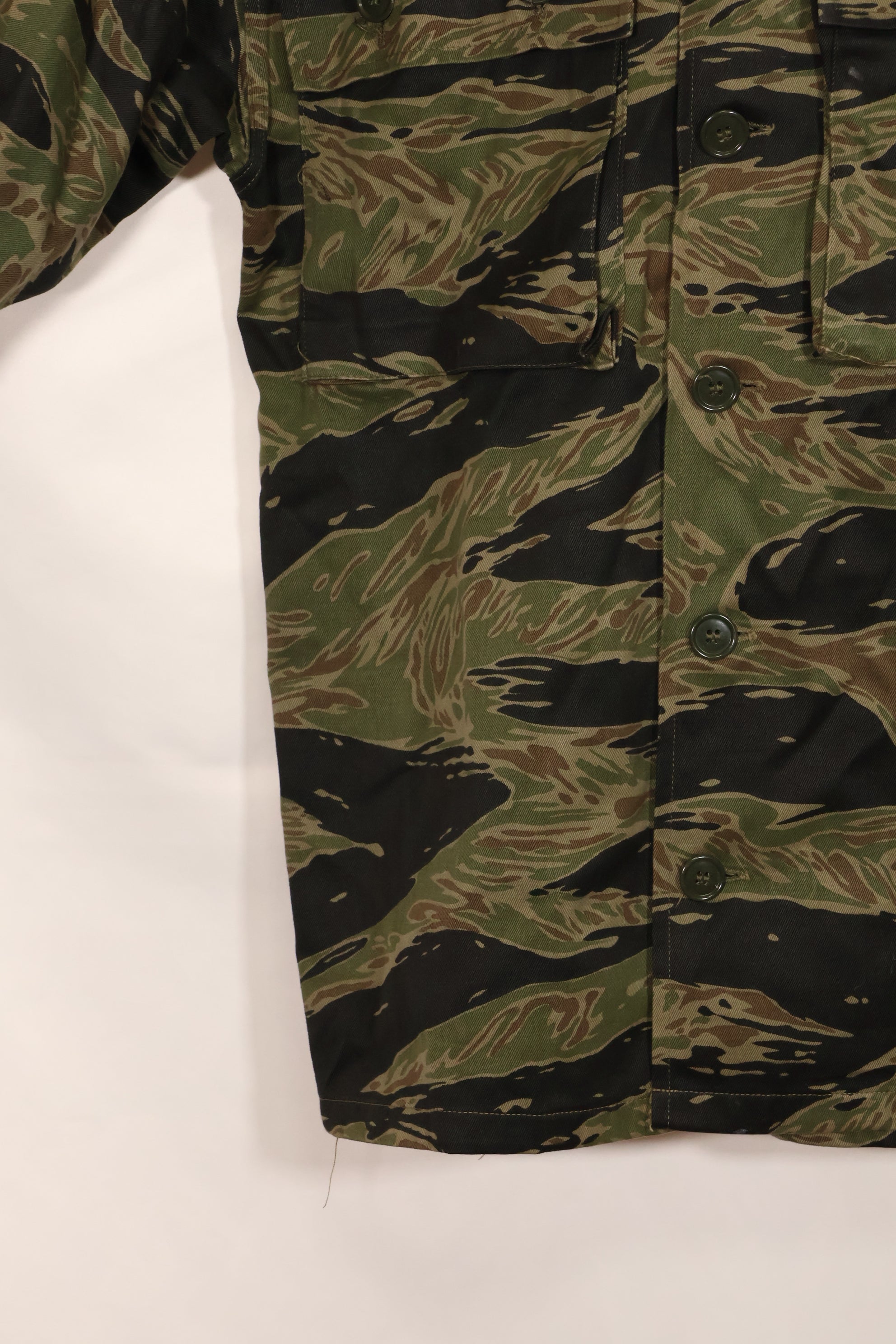 1960年代　半袖カスタム　シルバータイガー　タイガーストライプシャツ　US-M　状態良い　中古品