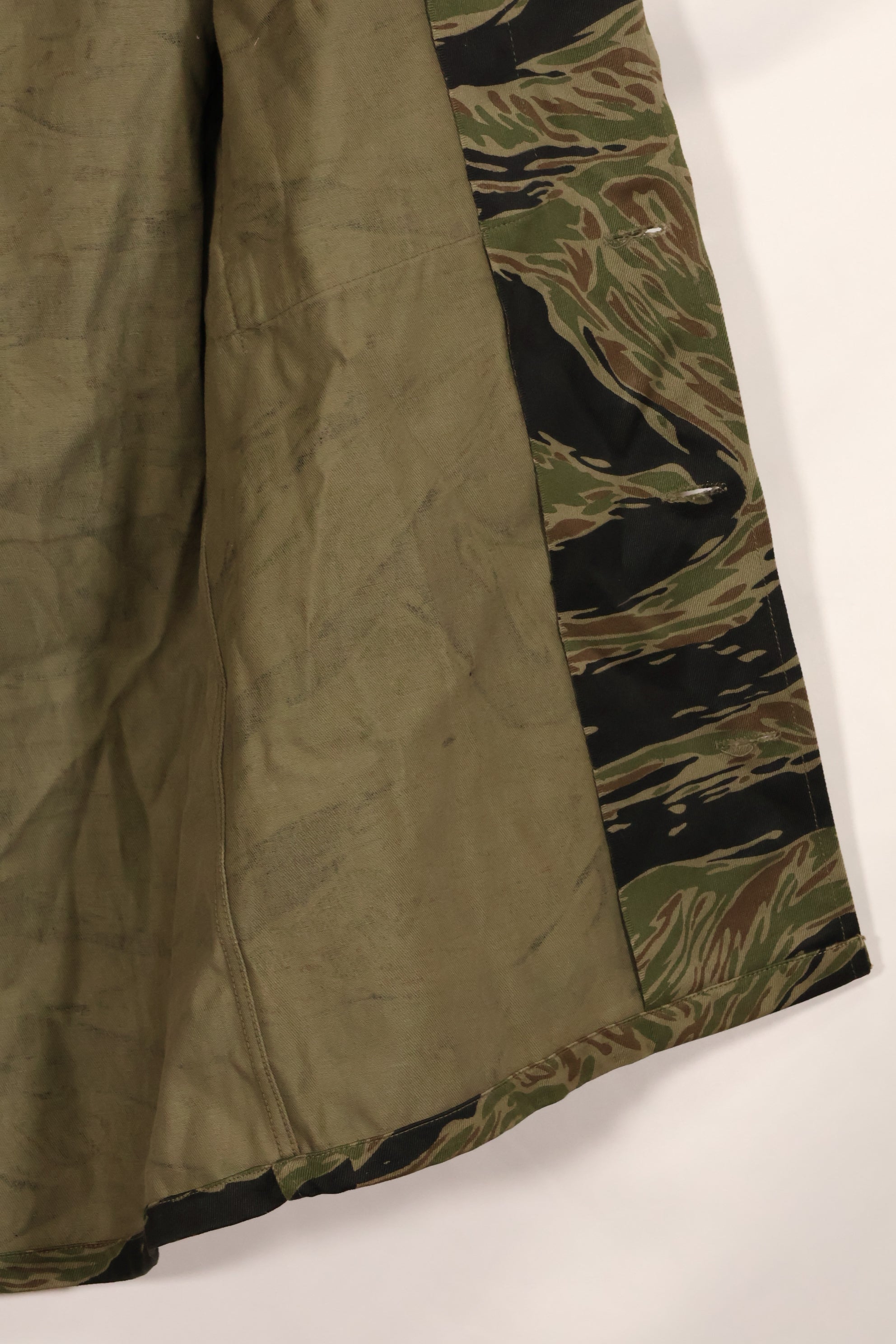 1960年代　半袖カスタム　シルバータイガー　タイガーストライプシャツ　US-M　状態良い　中古品