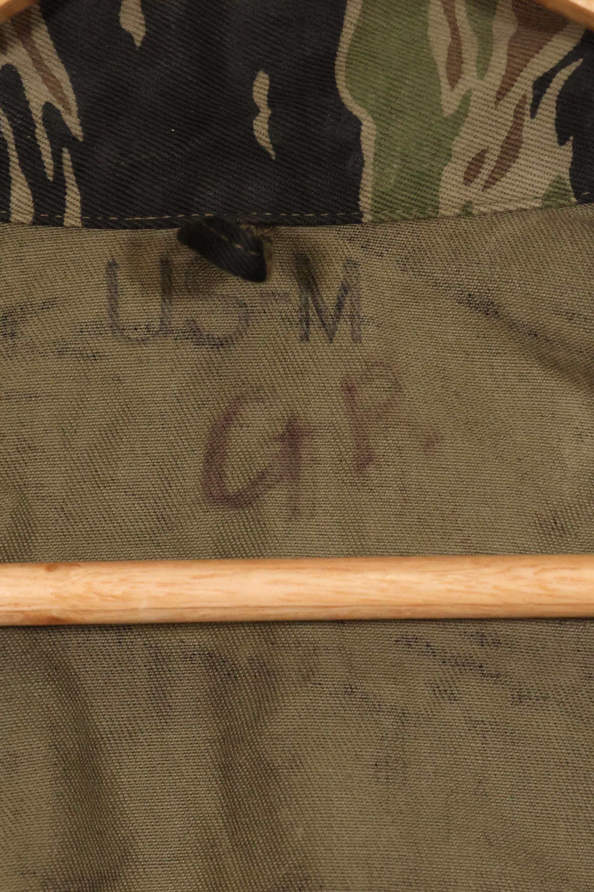 1960年代　半袖カスタム　シルバータイガー　タイガーストライプシャツ　US-M　状態良い　中古品