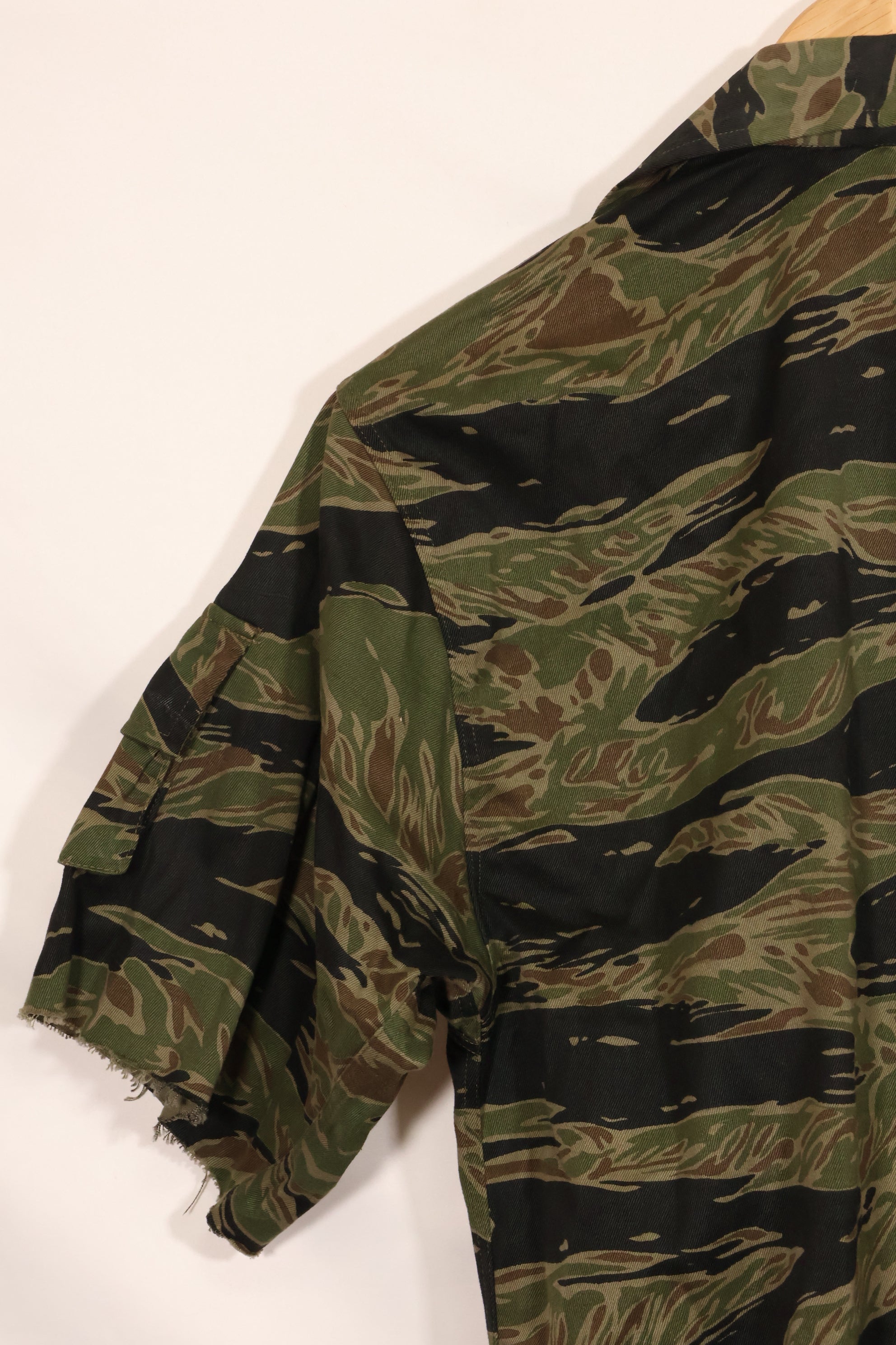 1960年代　半袖カスタム　シルバータイガー　タイガーストライプシャツ　US-M　状態良い　中古品