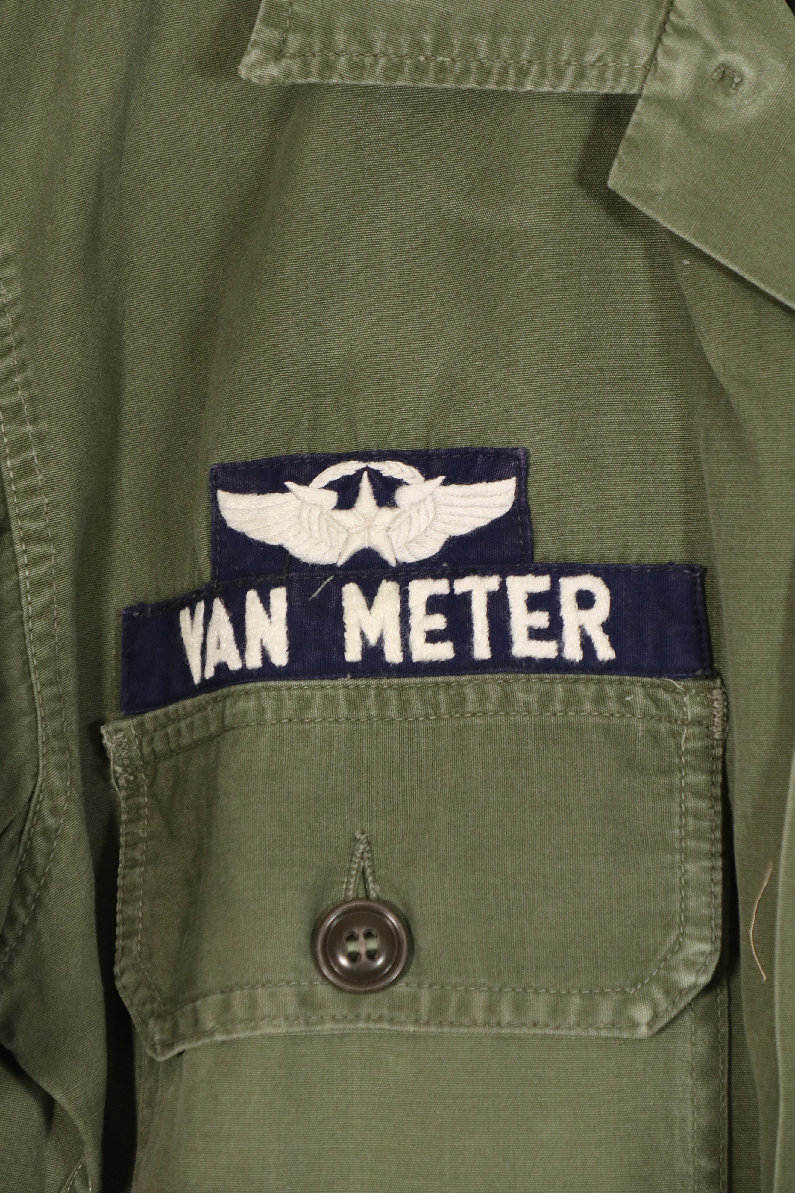 正品美国空军南越顾问 OG-107 衬衫，改良短袖，二手