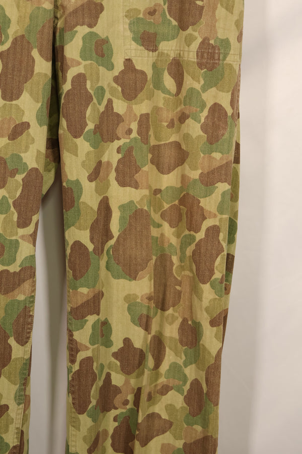 実物　WWII アメリカ海兵隊　P42　HBT　フロッグスキン迷彩　退色あり　中古品