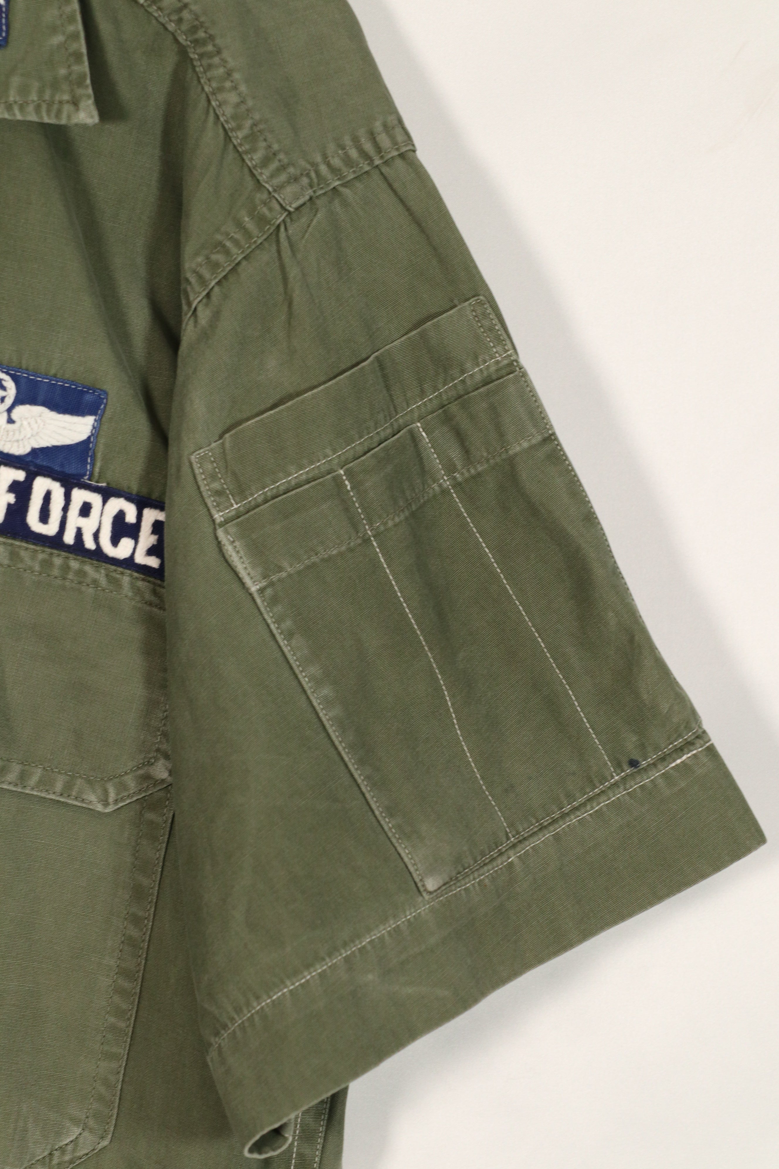 正品美国空军南越顾问 OG-107 衬衫，改良短袖，二手