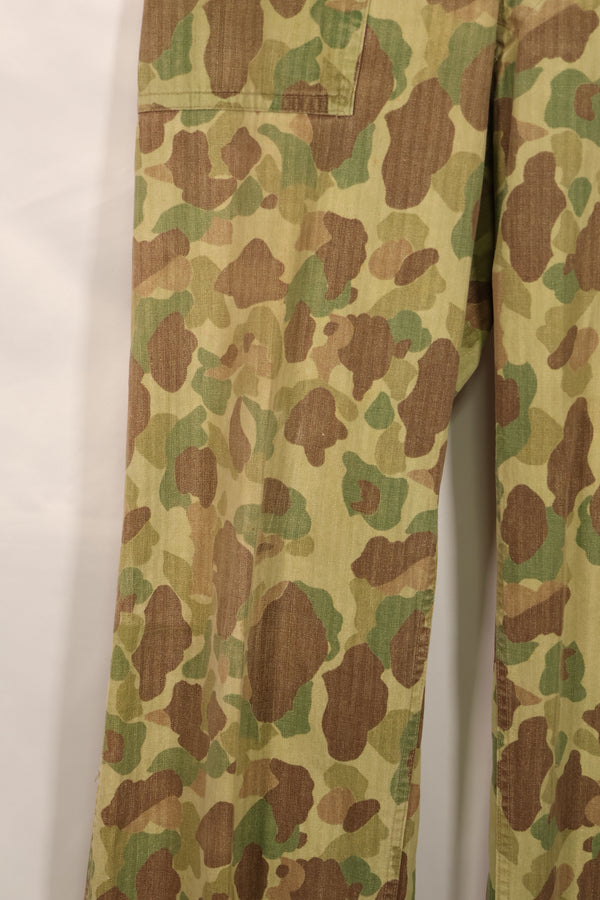 実物　WWII アメリカ海兵隊　P42　HBT　フロッグスキン迷彩　退色あり　中古品