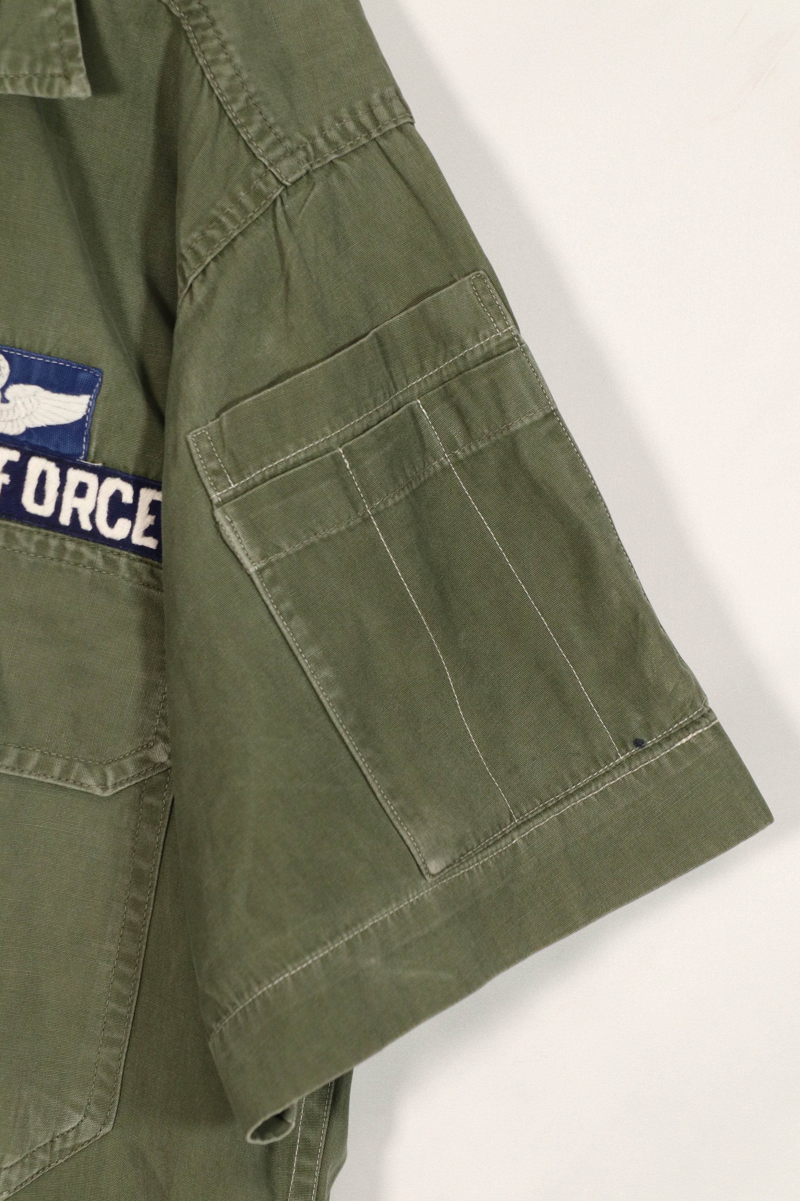 正品美国空军南越顾问 OG-107 衬衫，改良短袖，二手