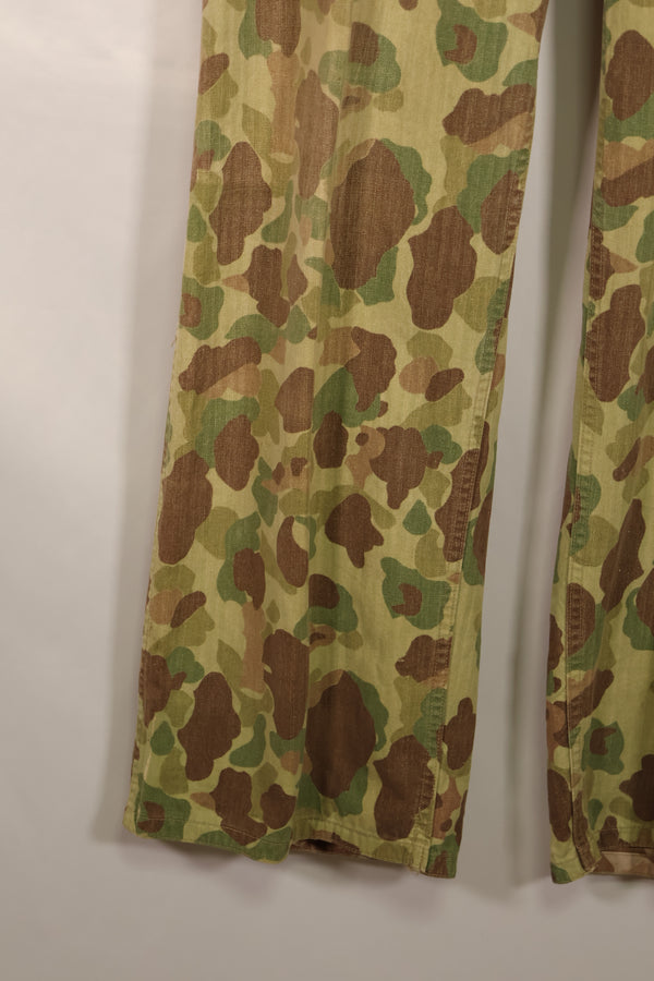 実物　WWII アメリカ海兵隊　P42　HBT　フロッグスキン迷彩　退色あり　中古品