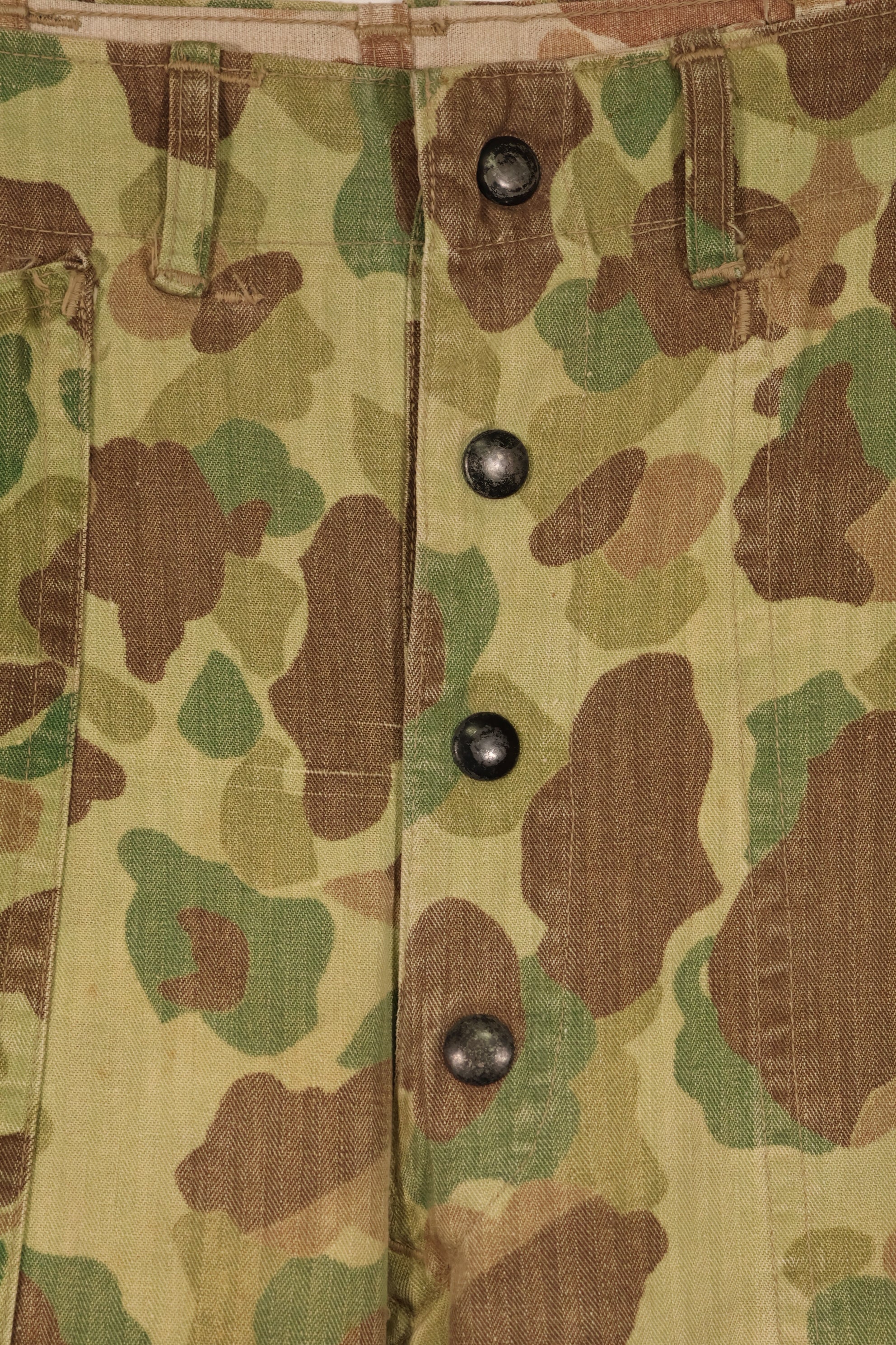 実物　WWII アメリカ海兵隊　P42　HBT　フロッグスキン迷彩　退色あり　中古品