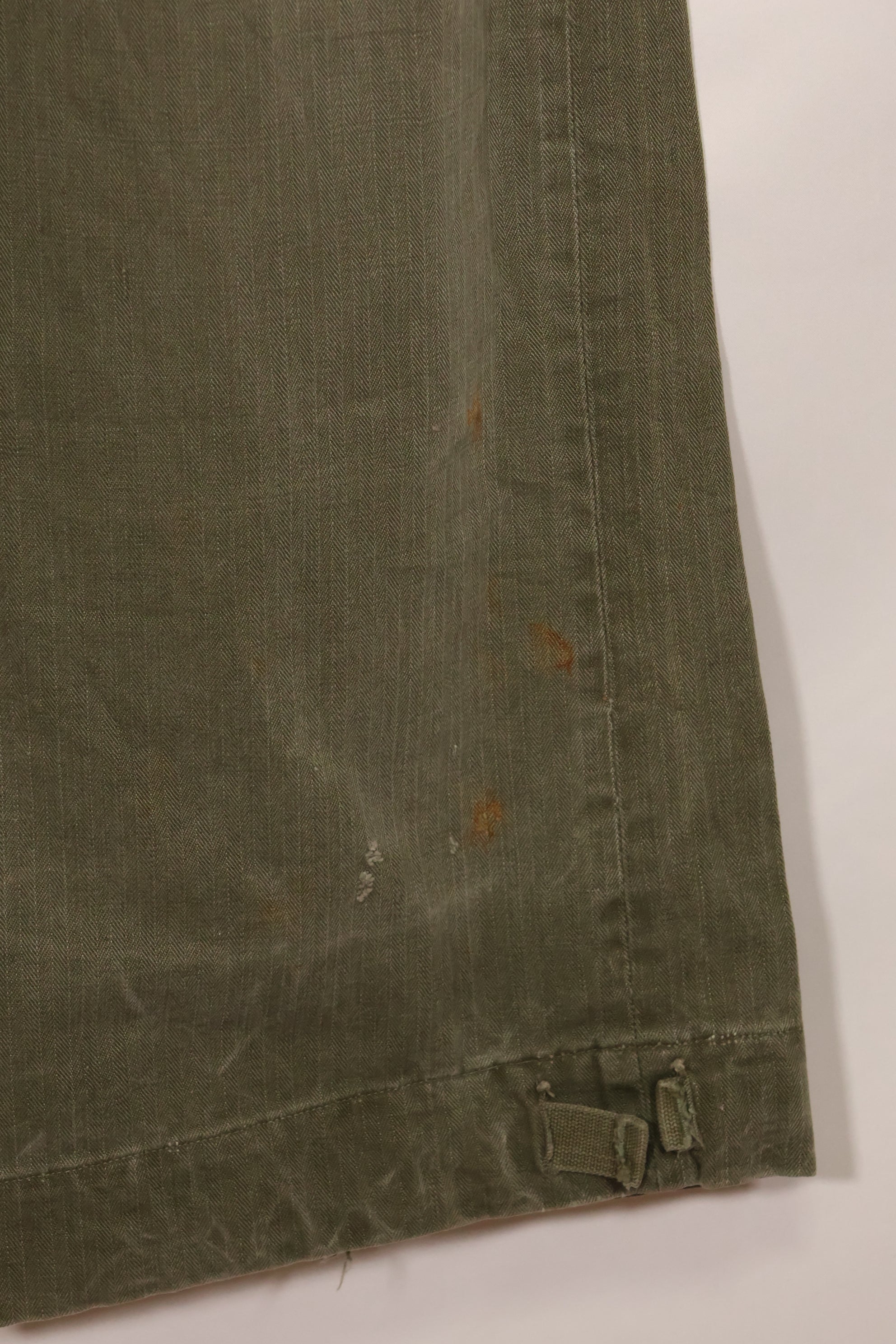 実物　1940年代　WWII アメリカ製　イギリス軍　HBT　ジャングルトラウザーズ　中古品
